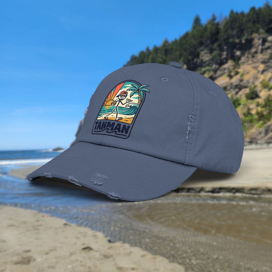 TanMan Surf Patch Cap — Distressed Beach Dad Hat