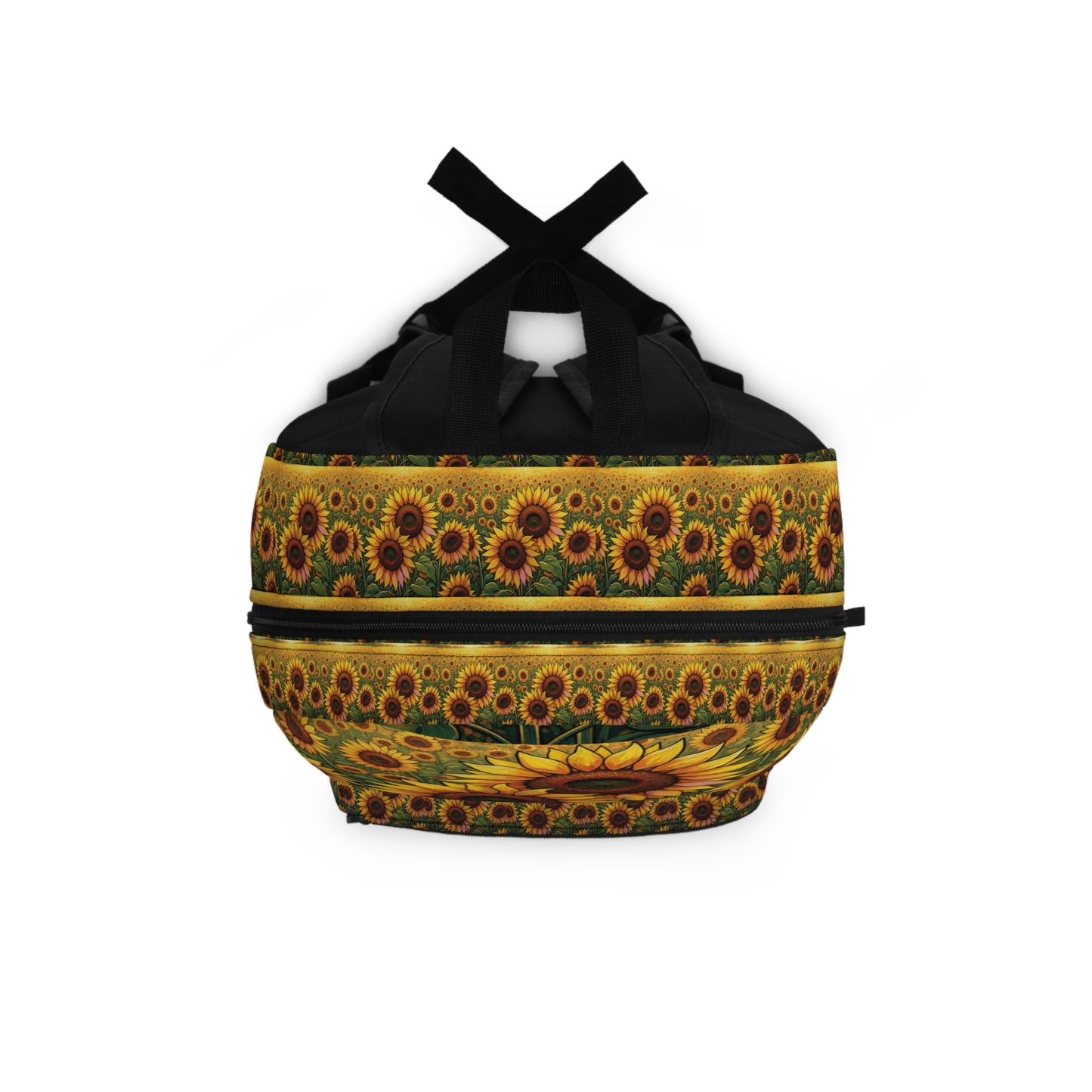 Sunflower Field Backpack — Bright Floral School & Travel Bag