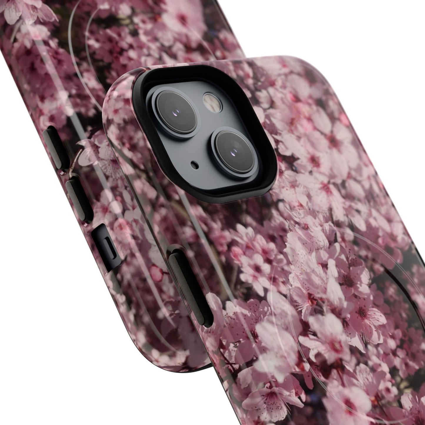 Cherry Blossom Tough Magnetic Phone Case – Pink Floral Protective Phone Cover