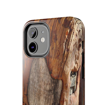 Rustic Bark Tough Phone Case — Wood Texture Protective Phone Case