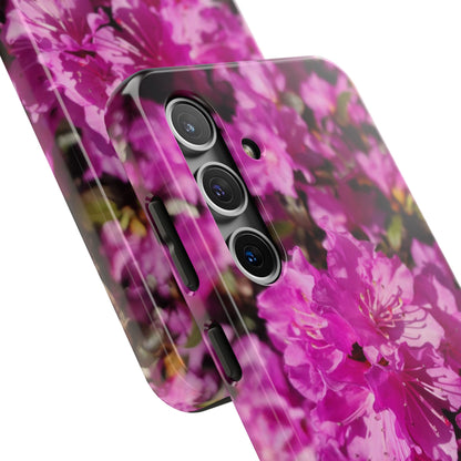 Pink Azalea Tough Phone Case — Floral Protective Phone Cover