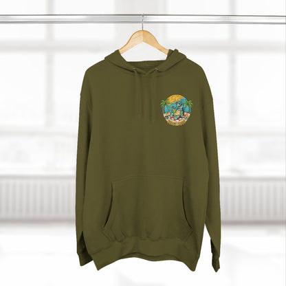 Beach Mode Turtle Hoodie | Tropical Surf Palm Trees