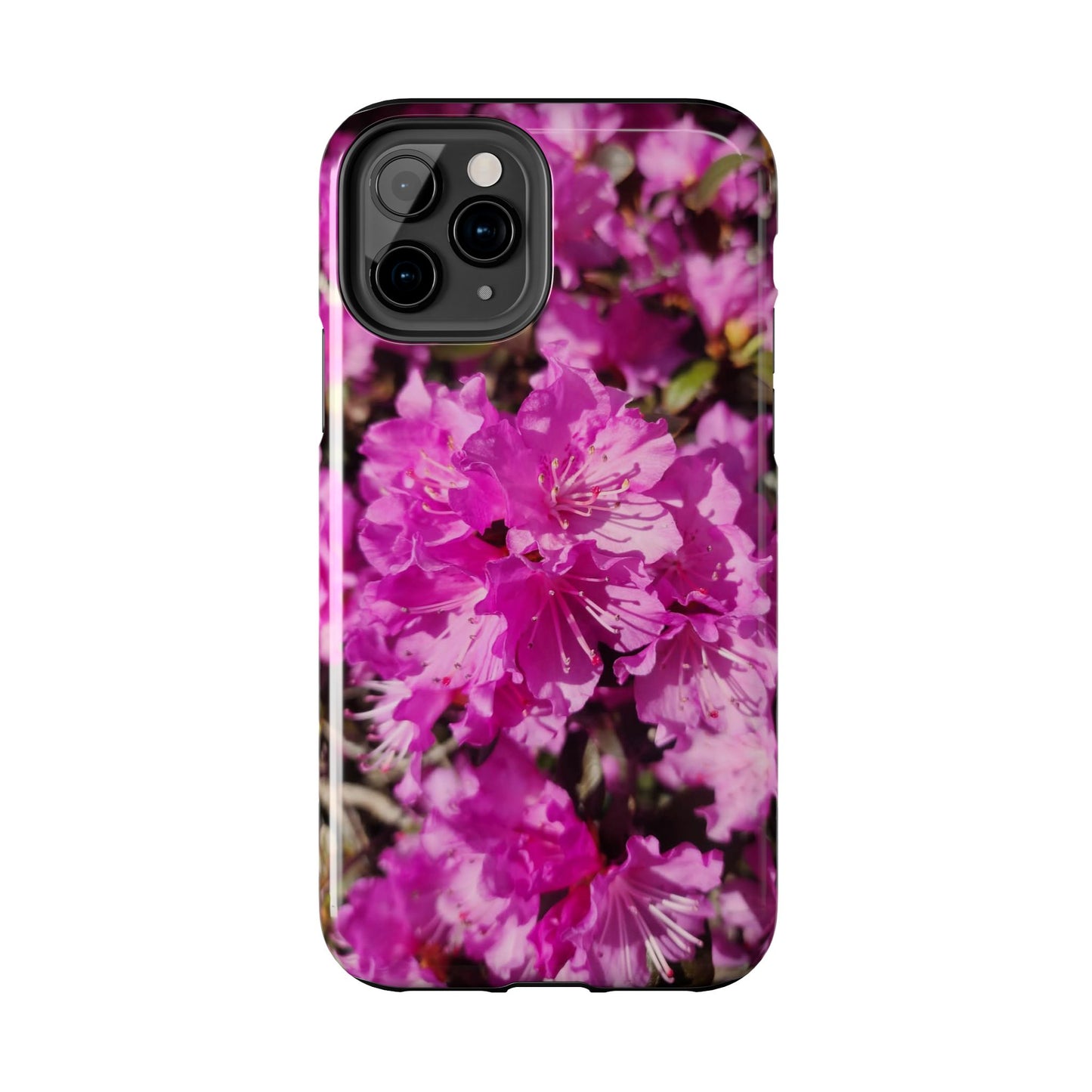 Pink Azalea Tough Phone Case — Floral Protective Phone Cover