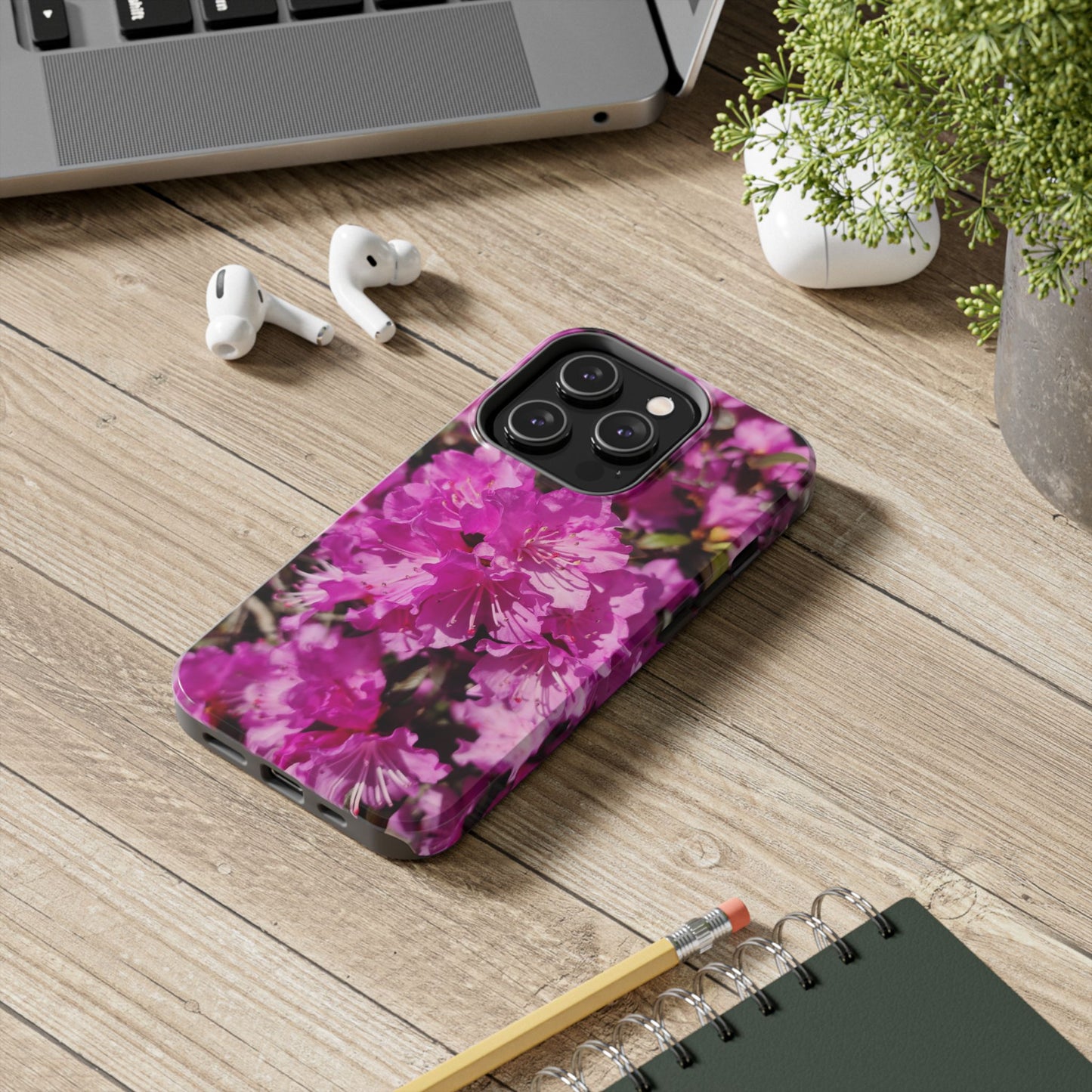 Pink Azalea Tough Phone Case — Floral Protective Phone Cover