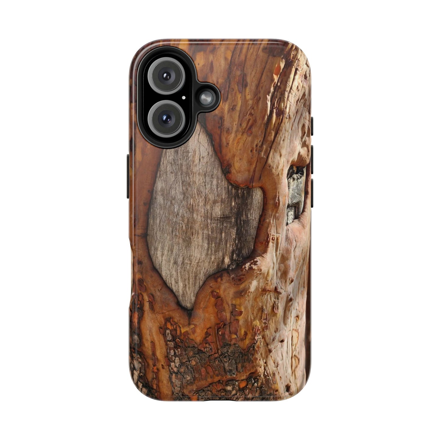 Rustic Bark Tough Phone Case — Wood Texture Protective Phone Case