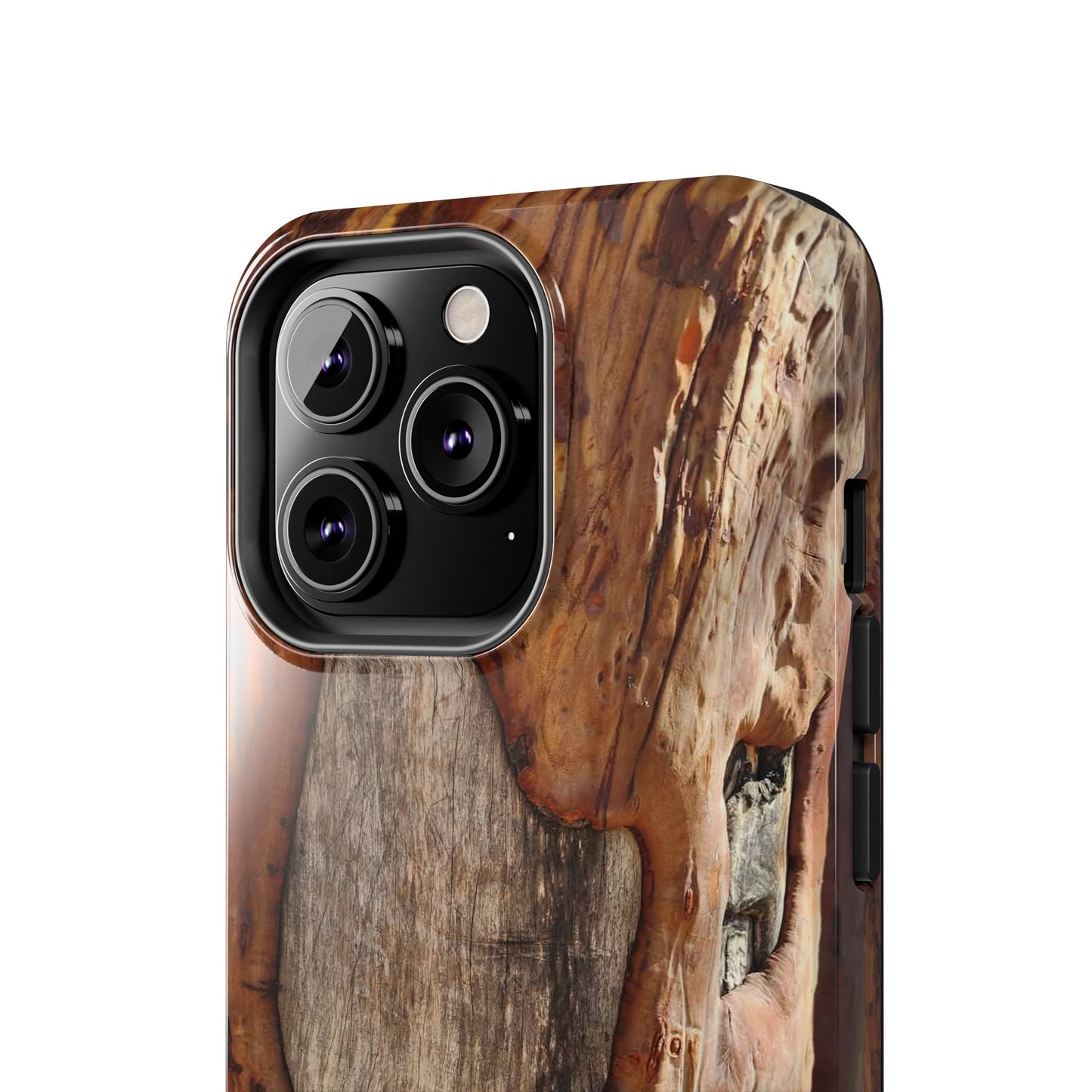 Rustic Bark Tough Phone Case — Wood Texture Protective Phone Case