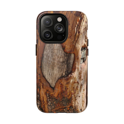Rustic Bark Tough Magnetic Phone Case — Wood Texture Protective Phone Case