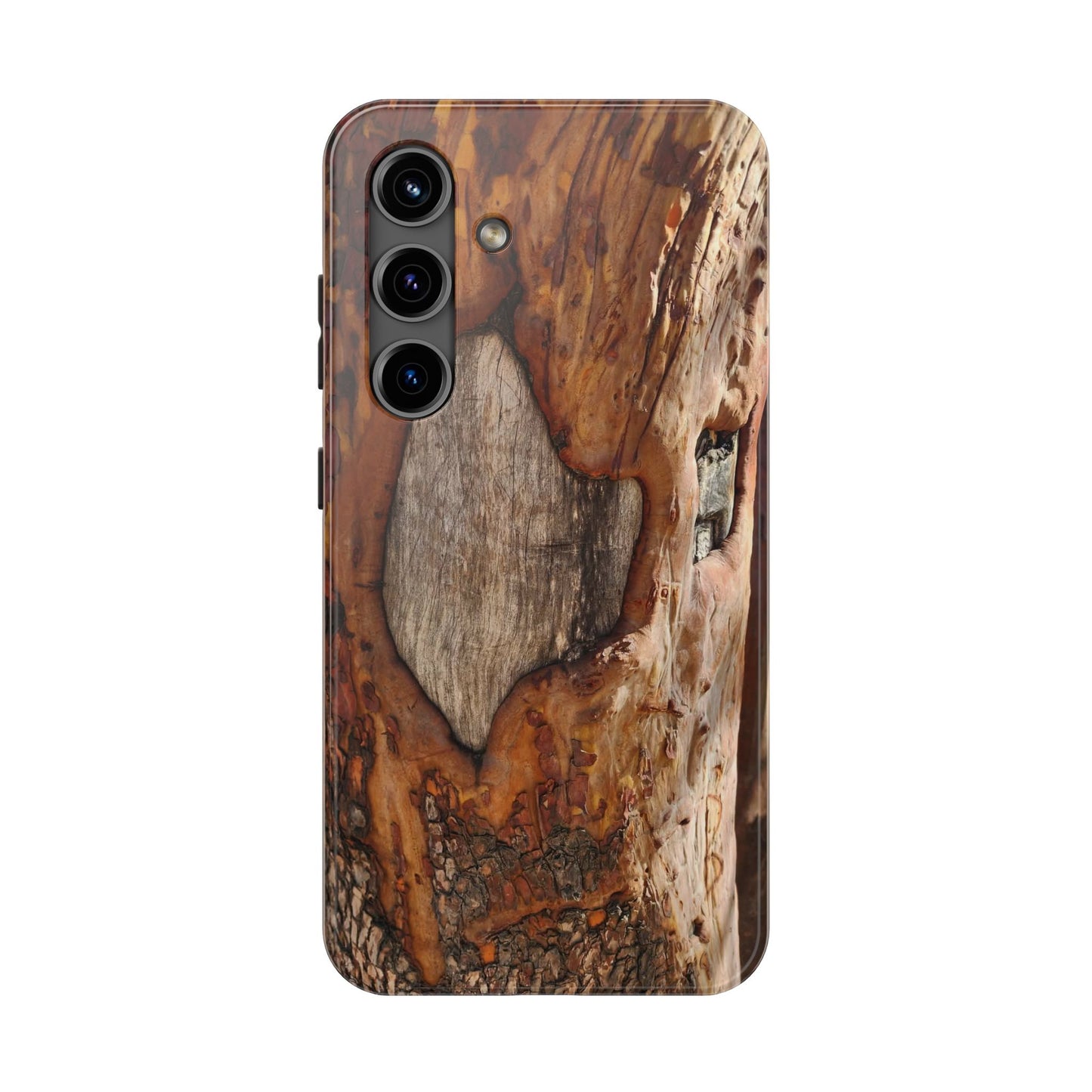 Rustic Bark Tough Phone Case — Wood Texture Protective Phone Case