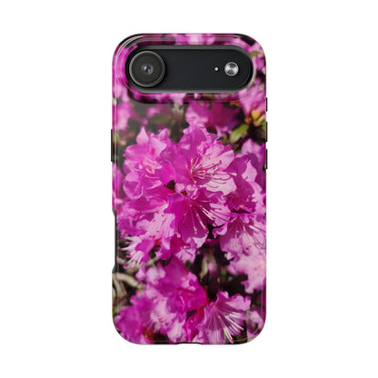Pink Azalea Tough Phone Case — Floral Protective Phone Cover