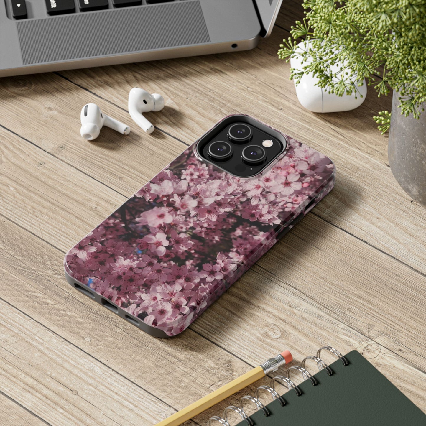 Cherry Blossom Tough Phone Case – Pink Floral Protective Phone Cover
