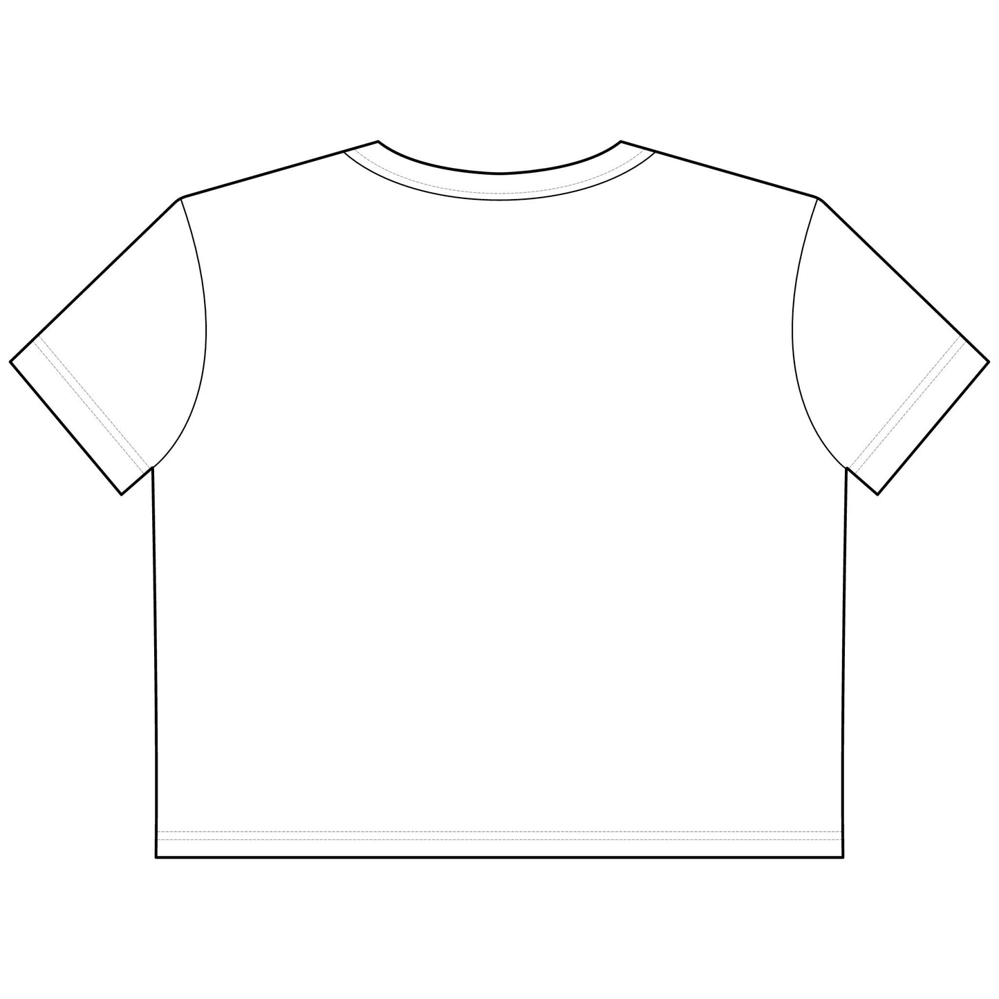 Cropped Tee — Campfire Mountains Graphic