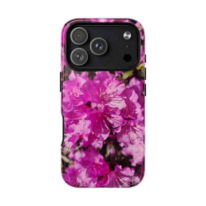 Pink Azalea Tough Magnetic Phone Case — Floral Protective Phone Cover