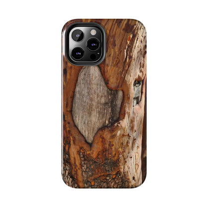 Rustic Bark Tough Phone Case — Wood Texture Protective Phone Case