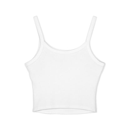 Sun & Moon Floral Crop Tank Top — Boho Celestial Spaghetti Strap