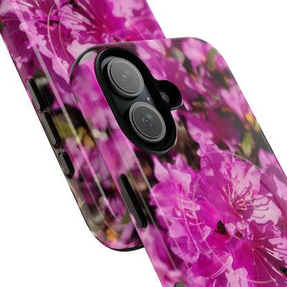 Pink Azalea Tough Magnetic Phone Case — Floral Protective Phone Cover