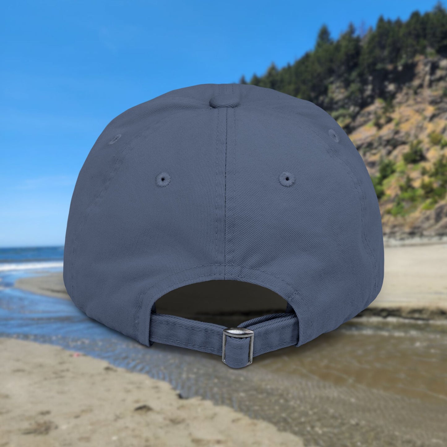 Beach Umbrella Illustration Cap | Summer Beach Scene, Sandcastle, Waves