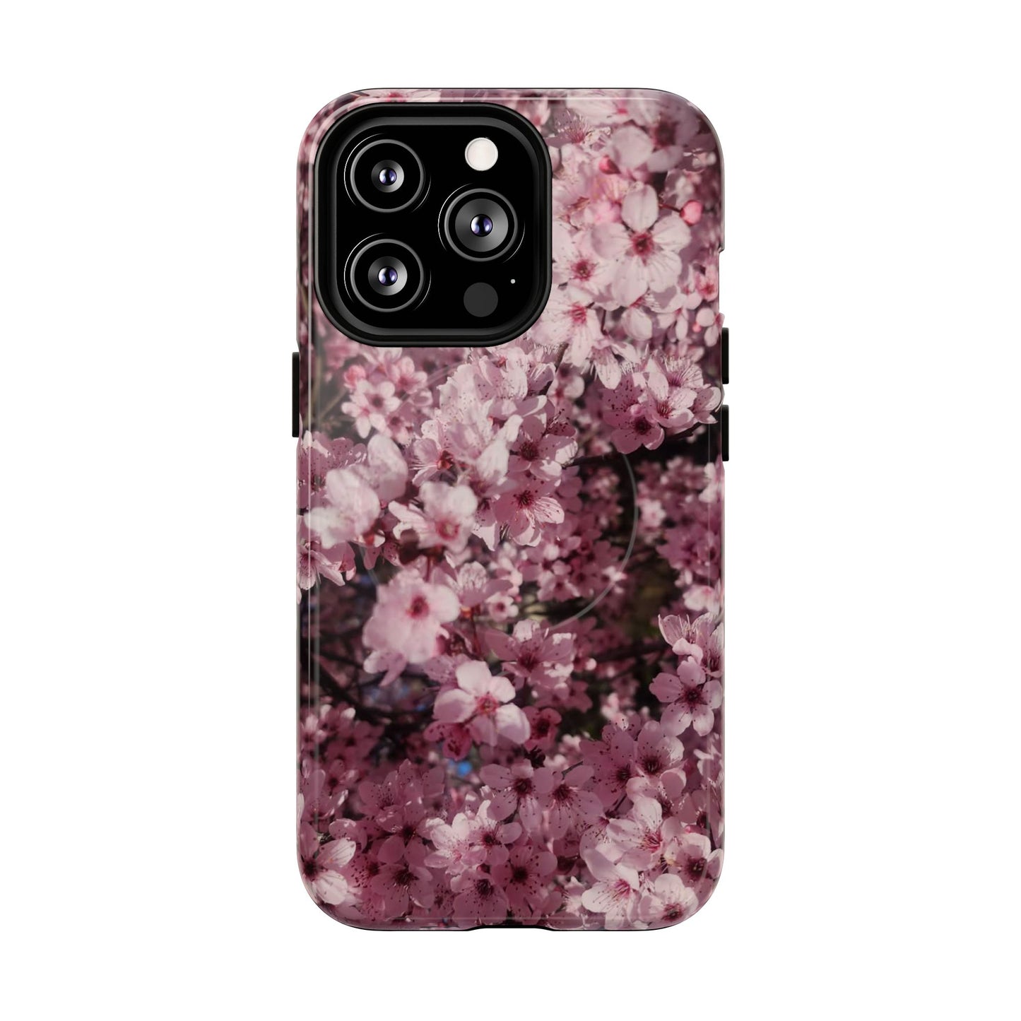 Cherry Blossom Tough Magnetic Phone Case – Pink Floral Protective Phone Cover