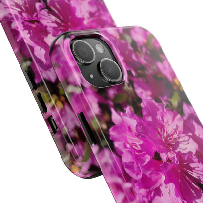 Pink Azalea Tough Phone Case — Floral Protective Phone Cover
