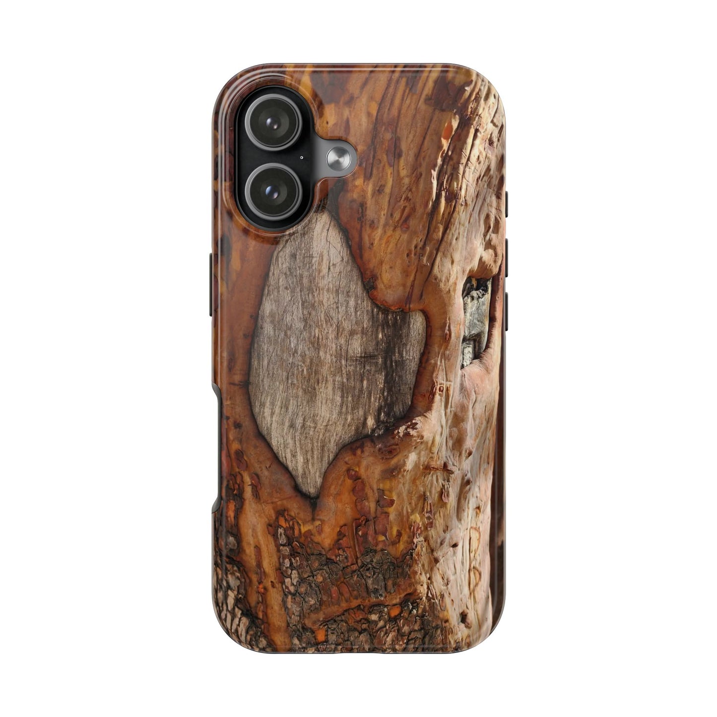 Rustic Bark Tough Phone Case — Wood Texture Protective Phone Case