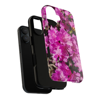 Pink Azalea Tough Magnetic Phone Case — Floral Protective Phone Cover