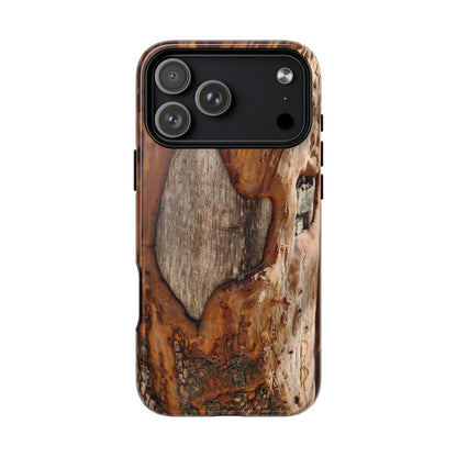 Rustic Bark Tough Magnetic Phone Case — Wood Texture Protective Phone Case