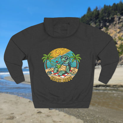 Beach Mode Turtle Hoodie | Tropical Surf Palm Trees