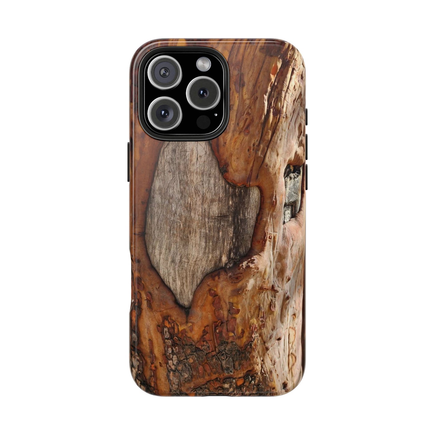 Rustic Bark Tough Phone Case — Wood Texture Protective Phone Case