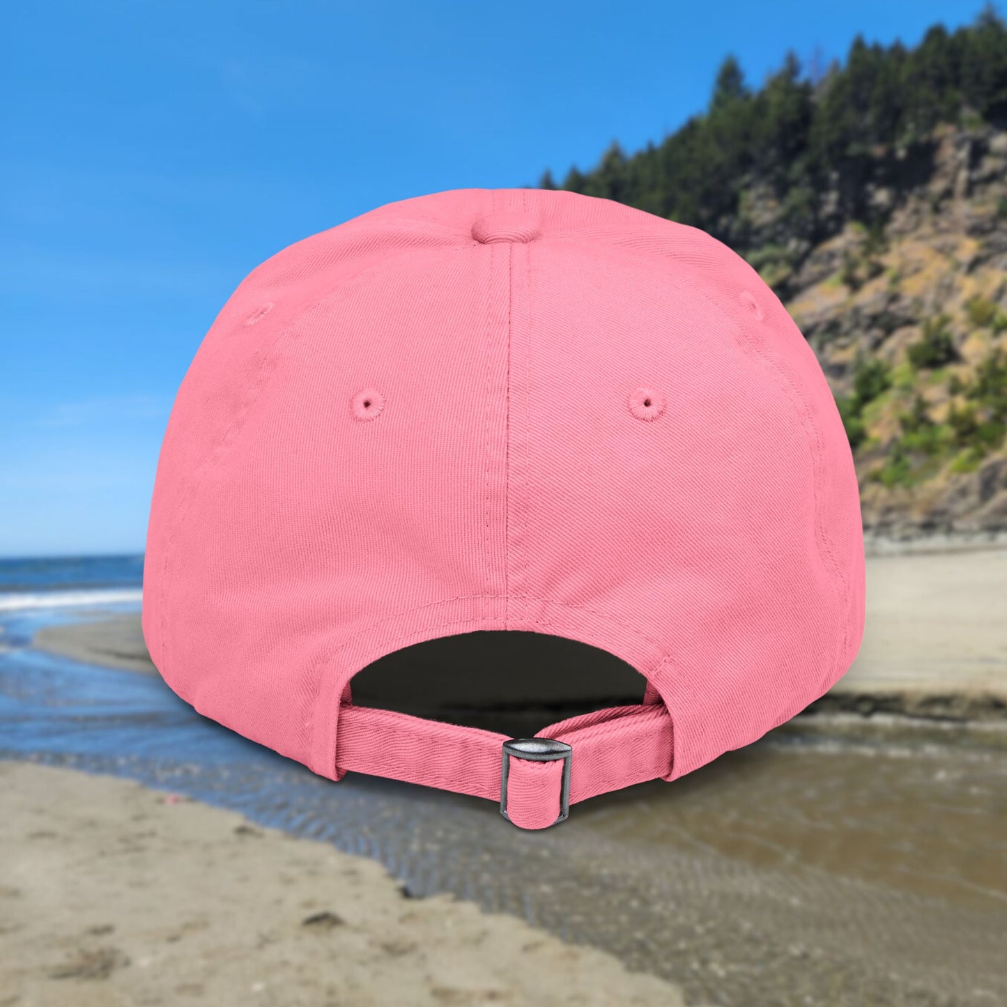 Beach Umbrella Illustration Cap | Summer Beach Scene, Sandcastle, Waves
