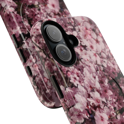Cherry Blossom Tough Magnetic Phone Case – Pink Floral Protective Phone Cover