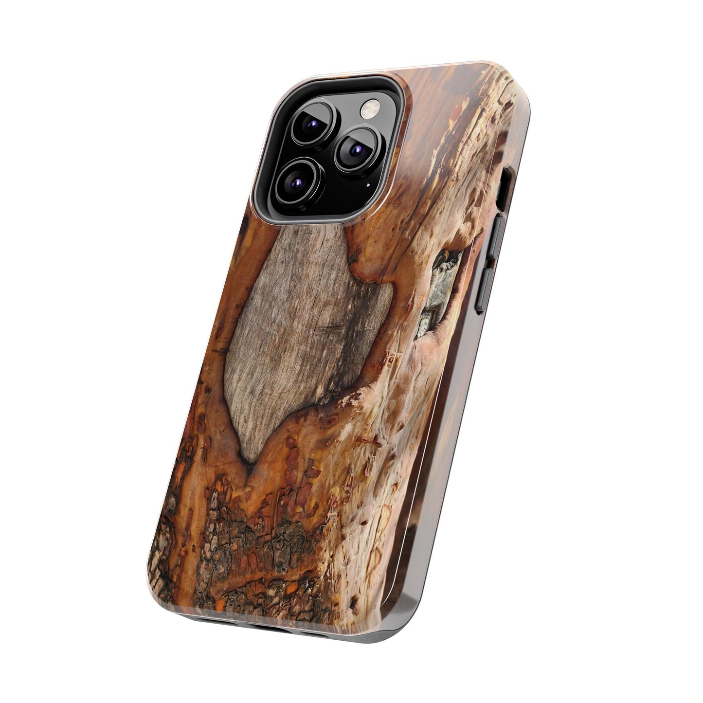 Rustic Bark Tough Phone Case — Wood Texture Protective Phone Case