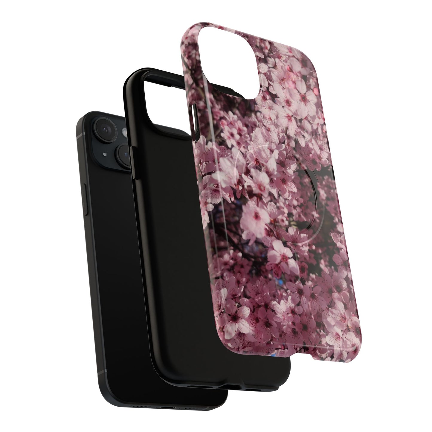 Cherry Blossom Tough Magnetic Phone Case – Pink Floral Protective Phone Cover