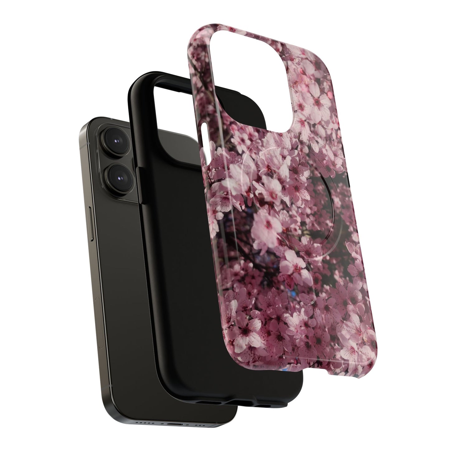 Cherry Blossom Tough Magnetic Phone Case – Pink Floral Protective Phone Cover
