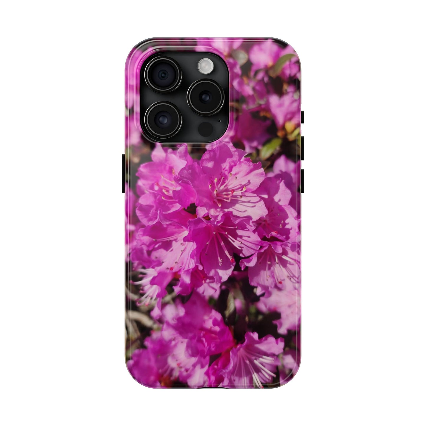 Pink Azalea Tough Phone Case — Floral Protective Phone Cover