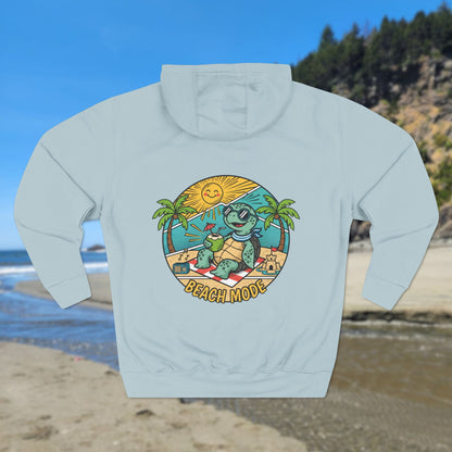 Beach Mode Turtle Hoodie | Tropical Surf Palm Trees