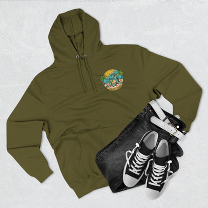 Beach Mode Turtle Hoodie | Tropical Surf Palm Trees