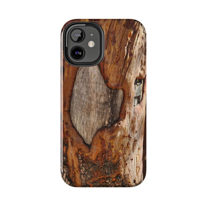 Rustic Bark Tough Phone Case — Wood Texture Protective Phone Case