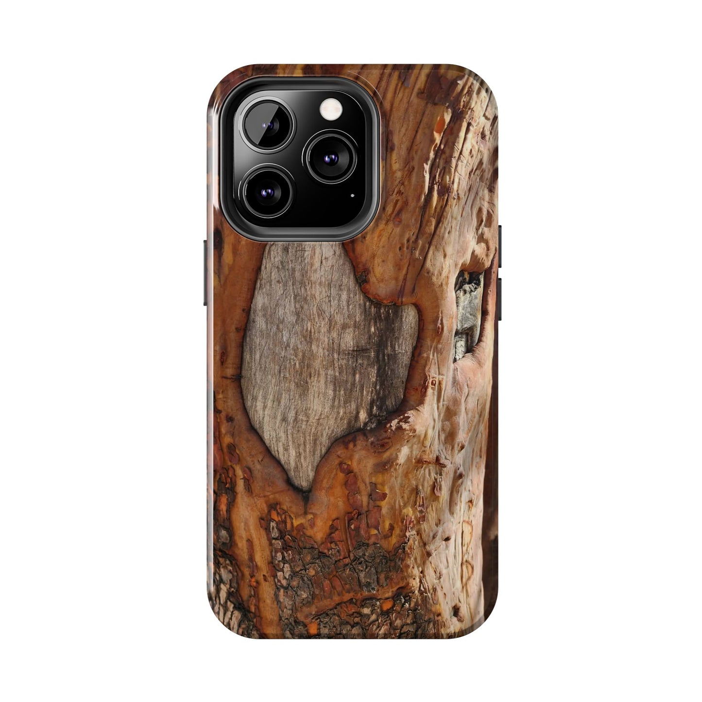 Rustic Bark Tough Phone Case — Wood Texture Protective Phone Case