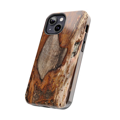 Rustic Bark Tough Phone Case — Wood Texture Protective Phone Case