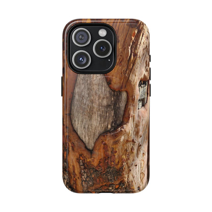 Rustic Bark Tough Magnetic Phone Case — Wood Texture Protective Phone Case