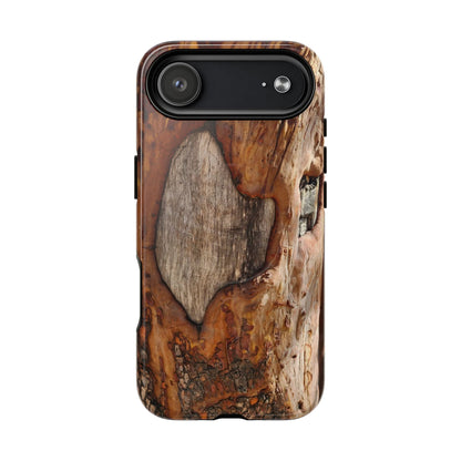 Rustic Bark Tough Magnetic Phone Case — Wood Texture Protective Phone Case