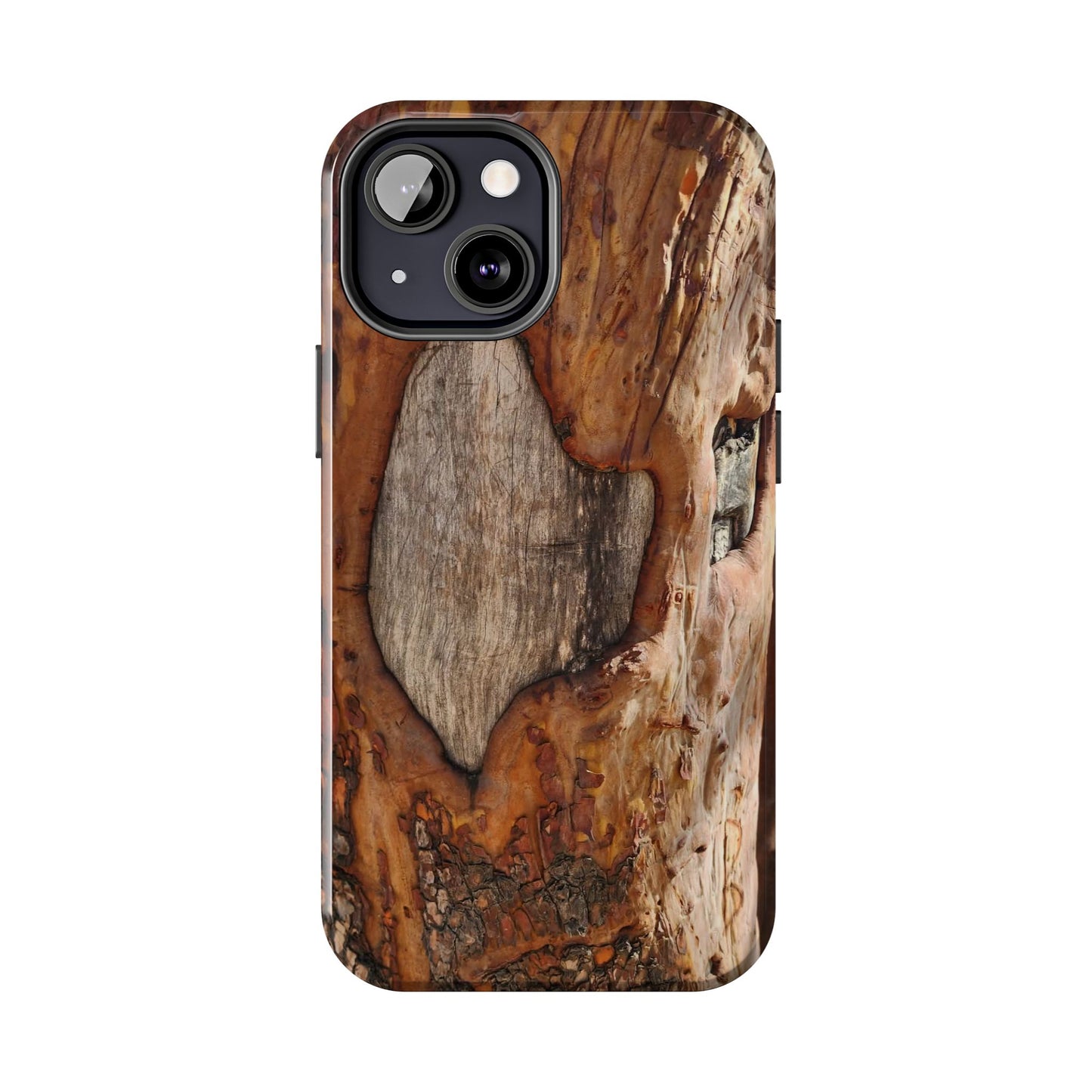 Rustic Bark Tough Phone Case — Wood Texture Protective Phone Case