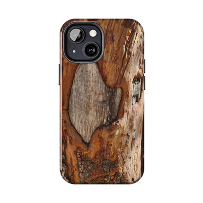 Rustic Bark Tough Phone Case — Wood Texture Protective Phone Case