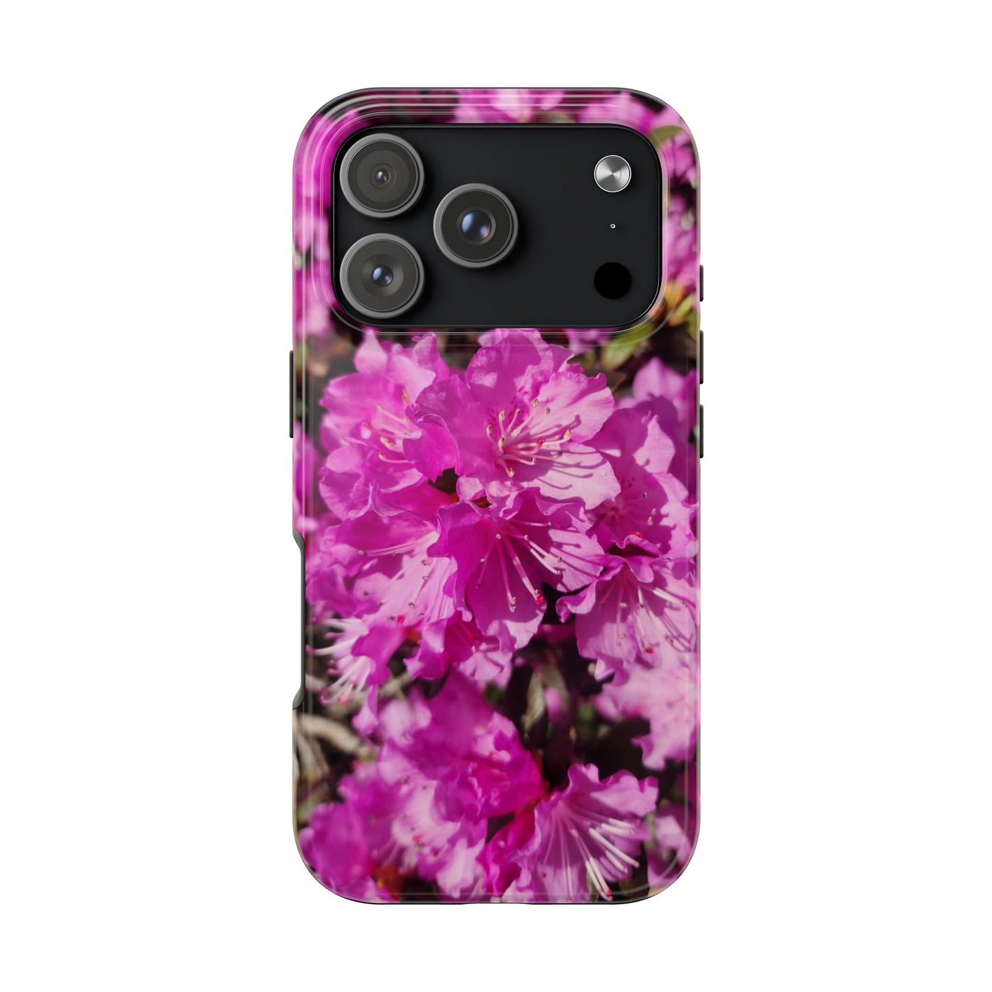 Pink Azalea Tough Phone Case — Floral Protective Phone Cover