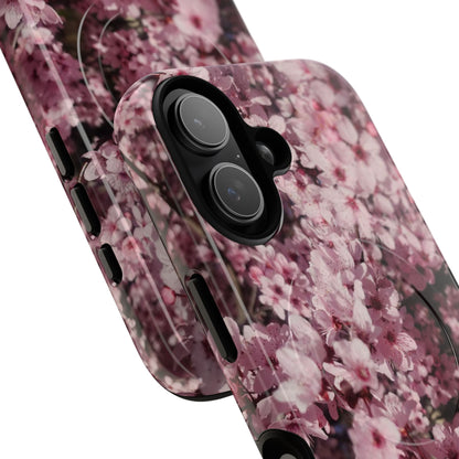 Cherry Blossom Tough Magnetic Phone Case – Pink Floral Protective Phone Cover