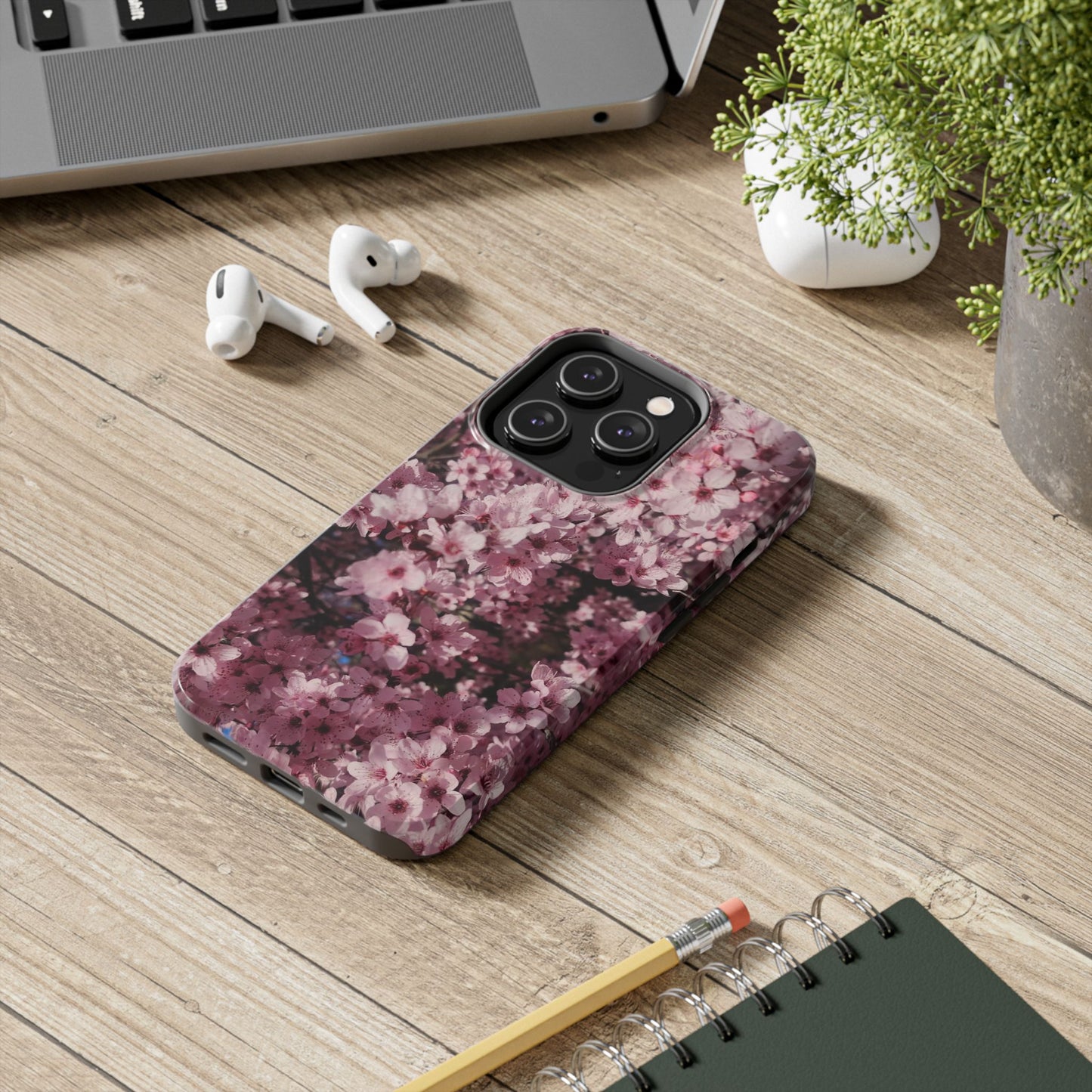 Cherry Blossom Tough Phone Case – Pink Floral Protective Phone Cover