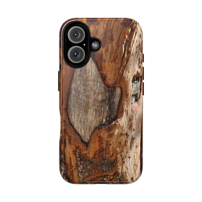Rustic Bark Tough Magnetic Phone Case — Wood Texture Protective Phone Case