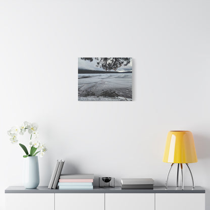 Frozen Lake Winter Landscape Canvas
