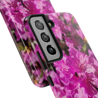 Pink Azalea Tough Phone Case — Floral Protective Phone Cover