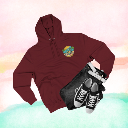 Beach Mode Turtle Hoodie | Tropical Surf Palm Trees