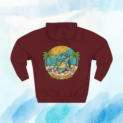 Beach Mode Turtle Hoodie | Tropical Surf Palm Trees
